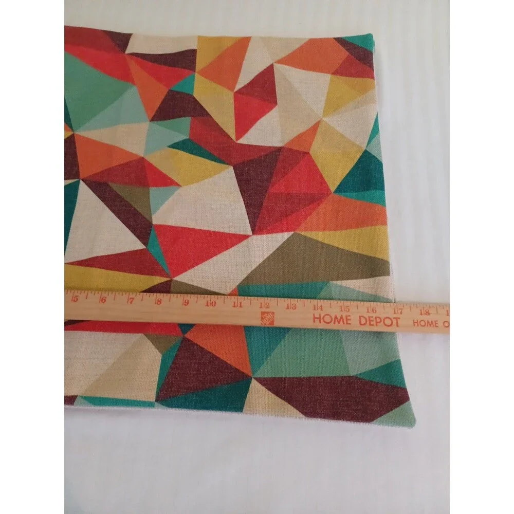 Kaleidoscopic pillow covers only set/2 earthtone geometric contemporary MCM 17